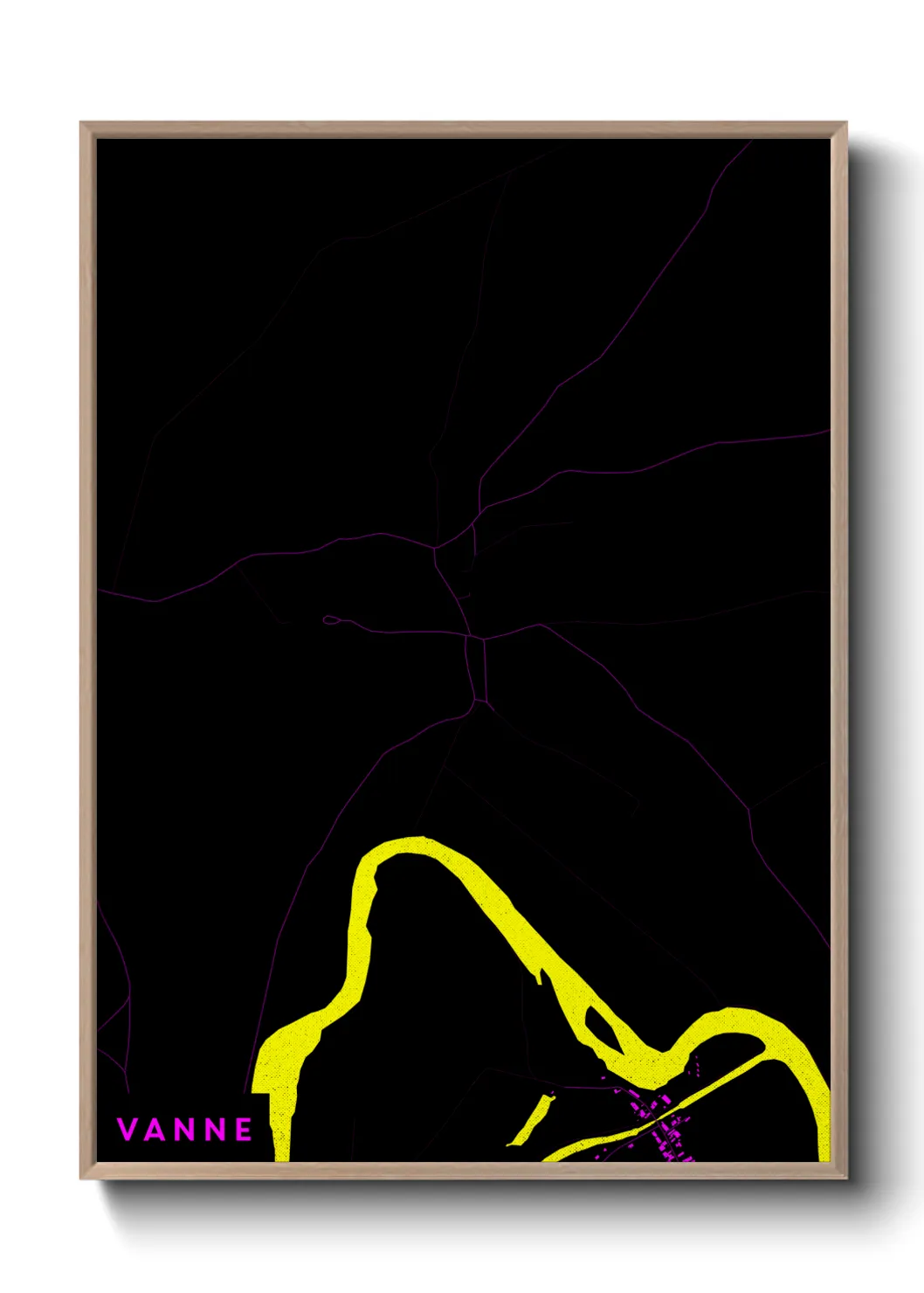 Une affiche de carte sur Vanne