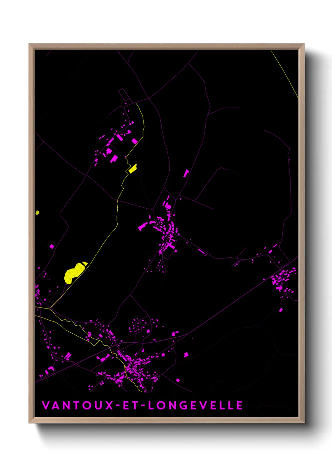 Une affiche de carte sur Vantoux-et-Longevelle