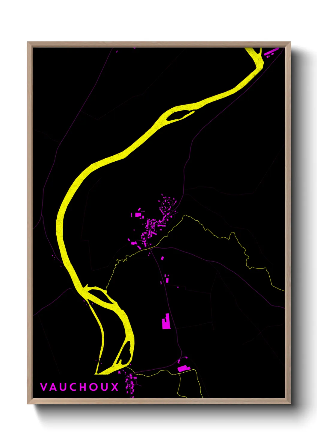 Une affiche de carte sur Vauchoux