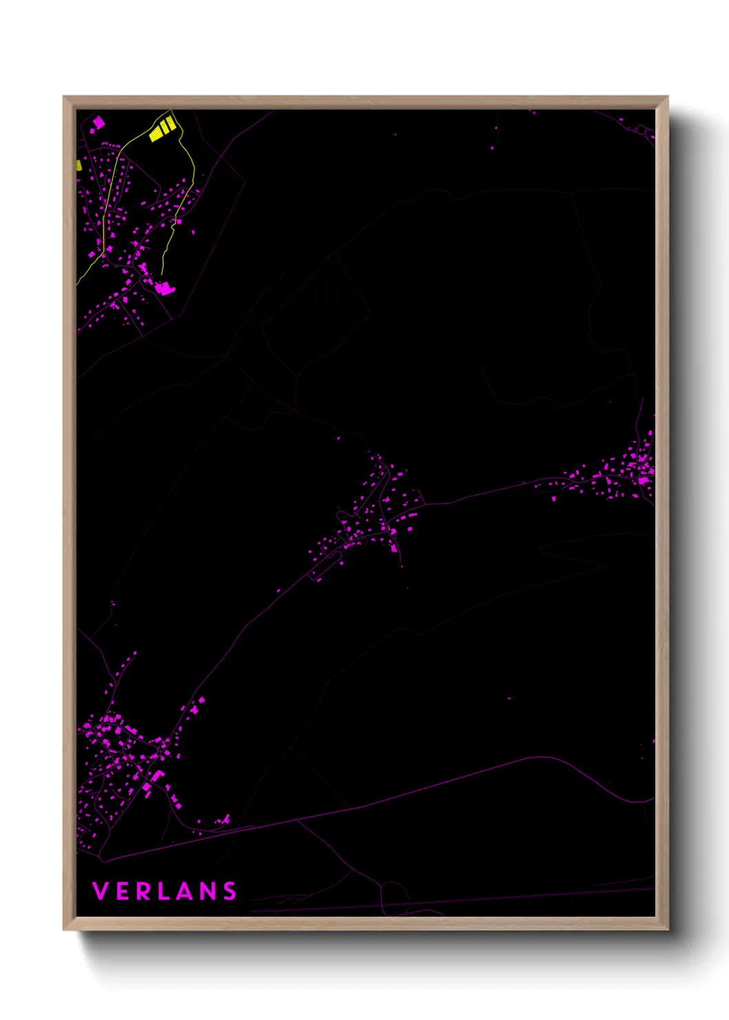 Une affiche de carte sur Verlans