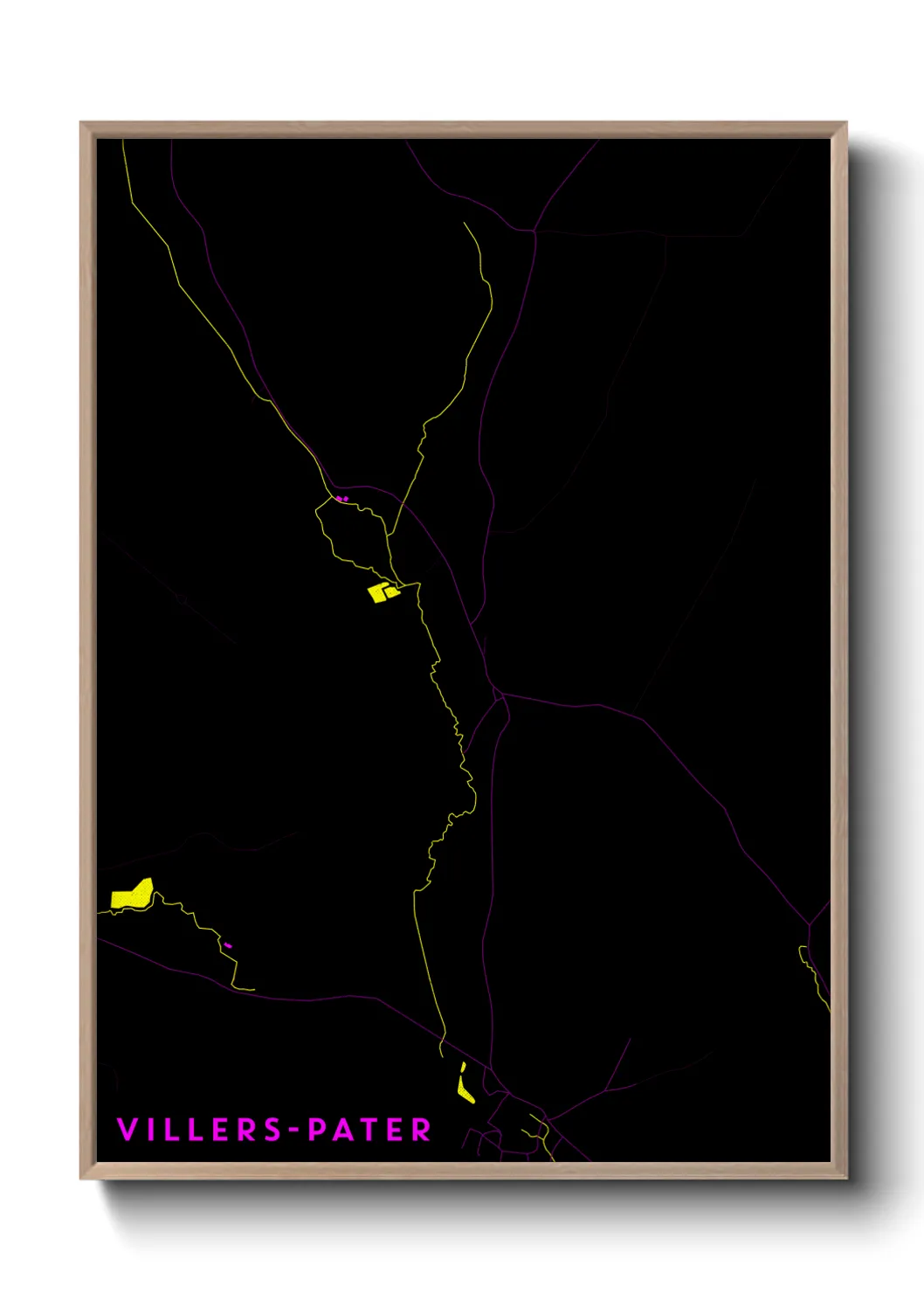 Une affiche de carte sur Villers-Pater