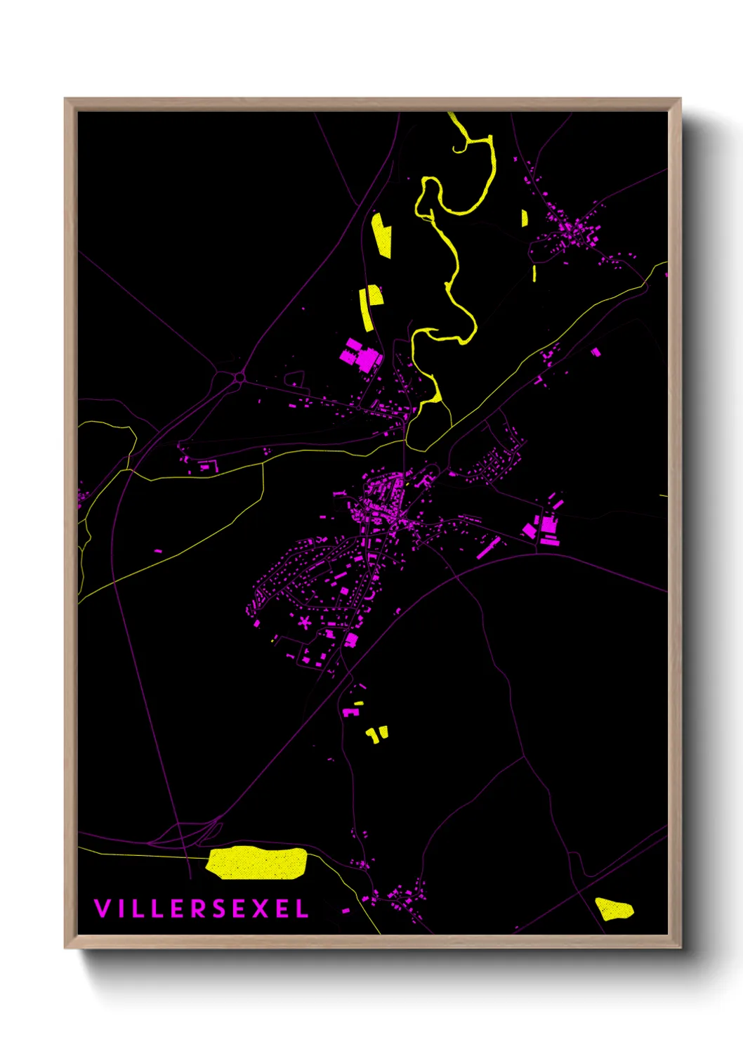 Une affiche de carte sur Villersexel