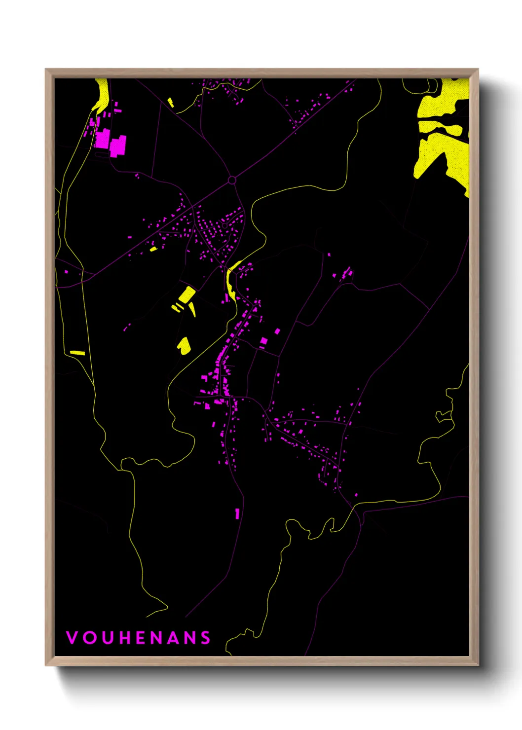 Une affiche de carte sur Vouhenans