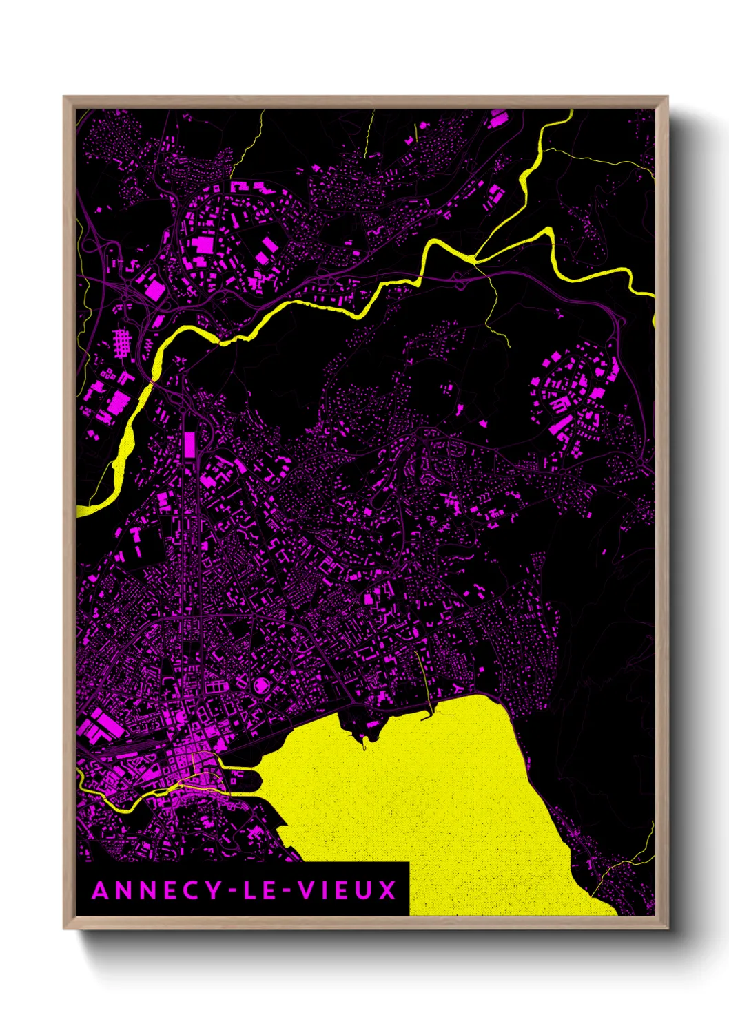 Une affiche de carte sur Annecy-le-Vieux