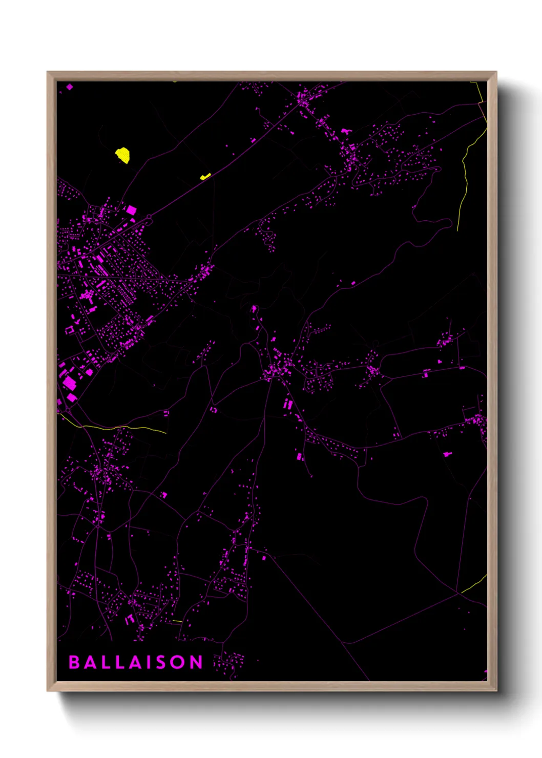 Une affiche de carte sur Ballaison