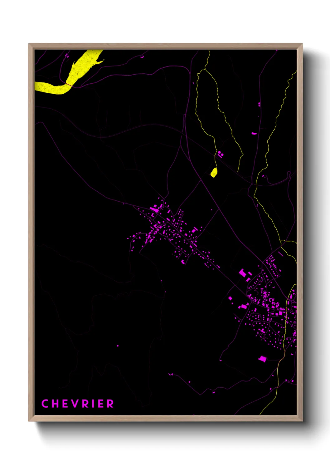 Une affiche de carte sur Chevrier