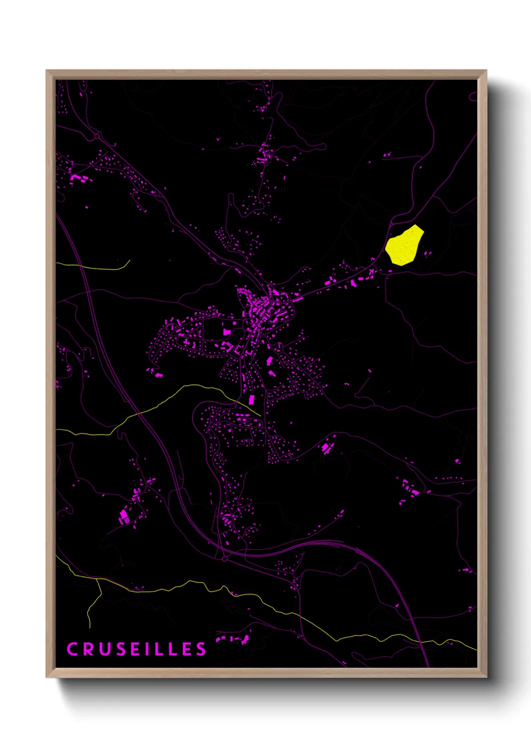 Une affiche de carte sur Cruseilles