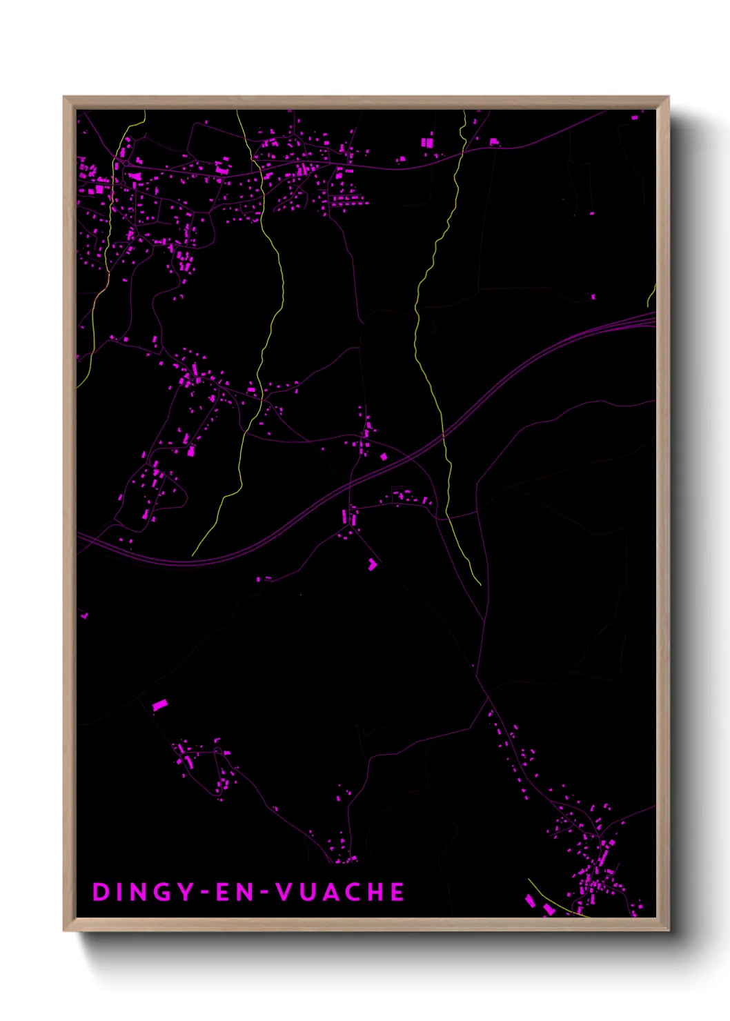 Une affiche de carte sur Dingy-en-Vuache