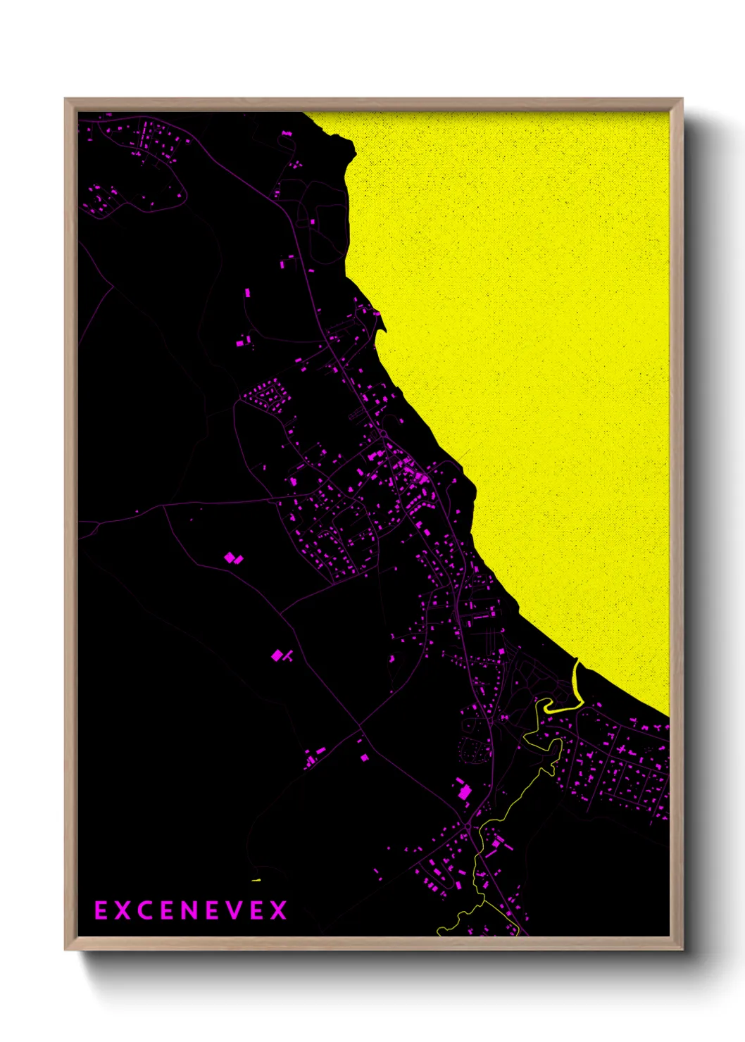 Une affiche de carte sur Excenevex