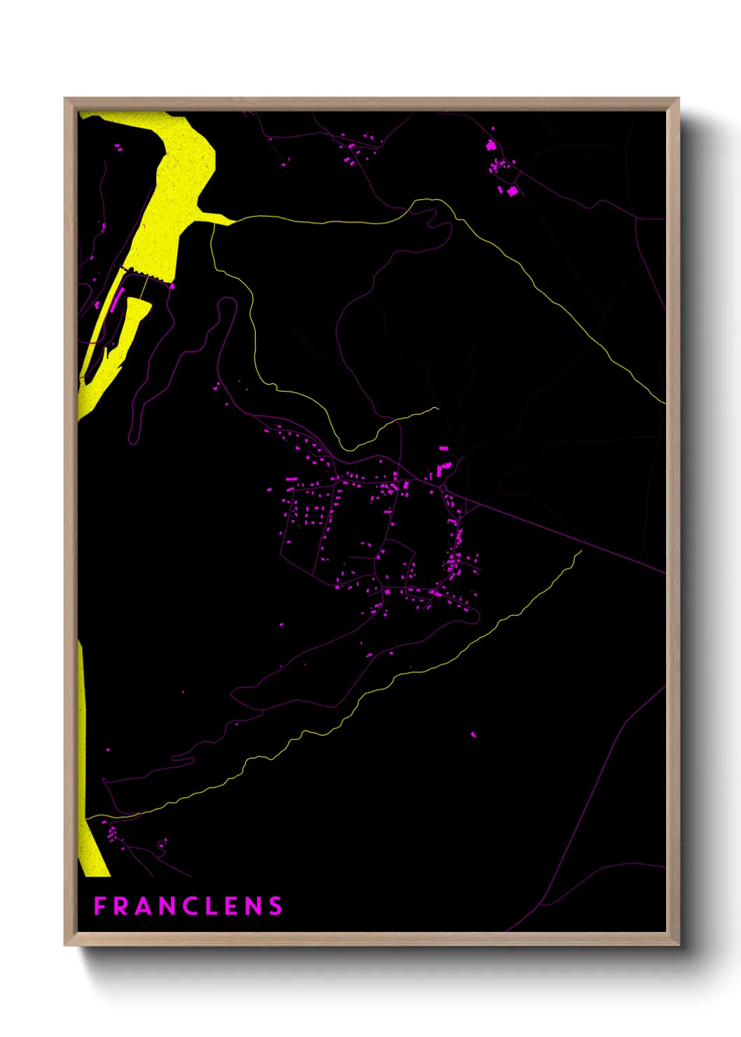 Une affiche de carte sur Franclens