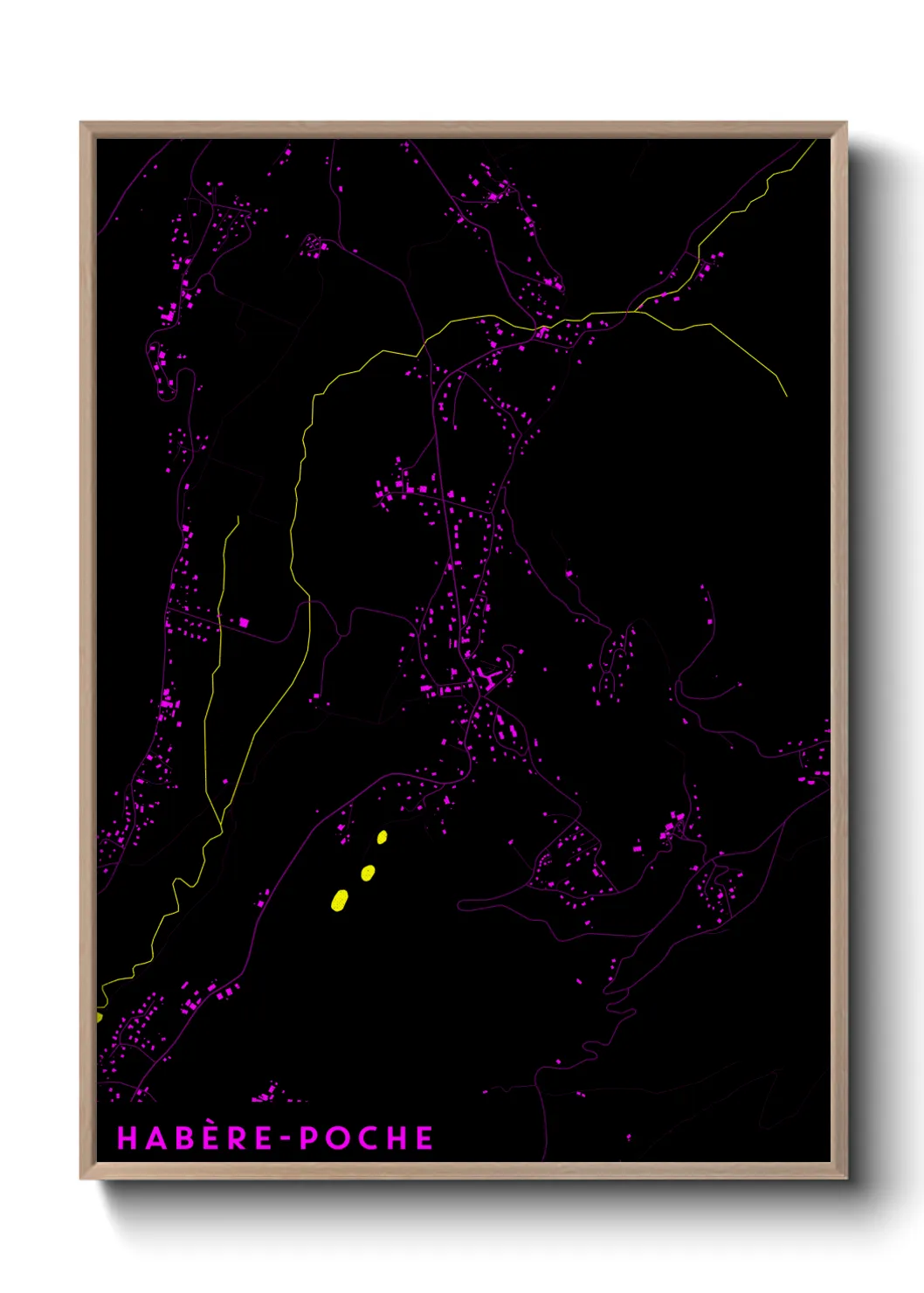 Une affiche de carte sur Habère-Poche