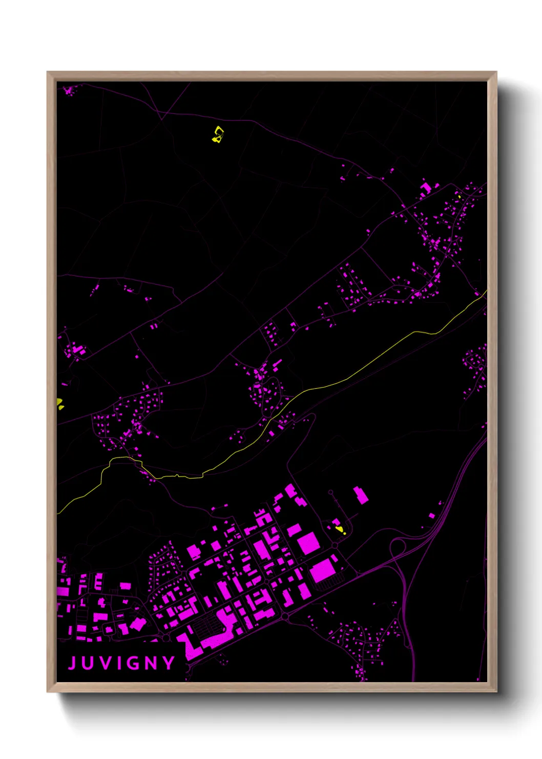 Une affiche de carte sur Juvigny