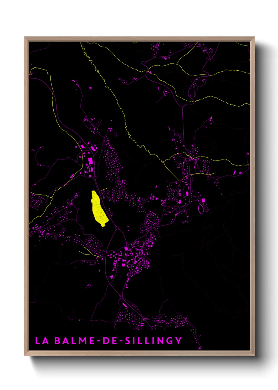 Une affiche de carte sur La Balme-de-Sillingy