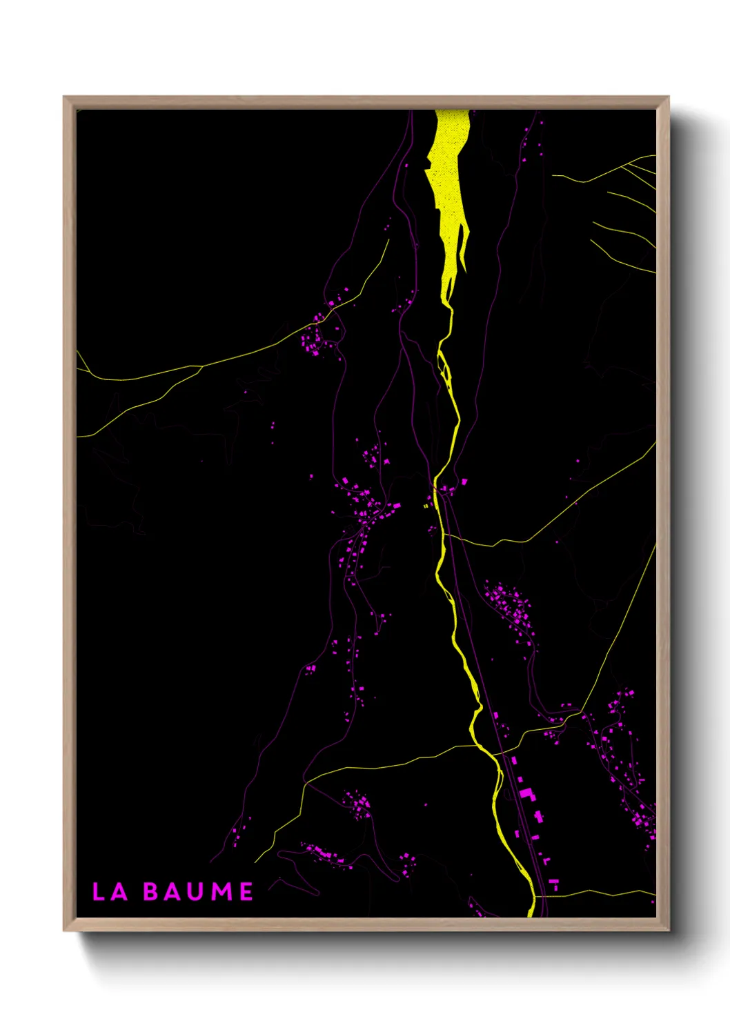 Une affiche de carte sur La Baume