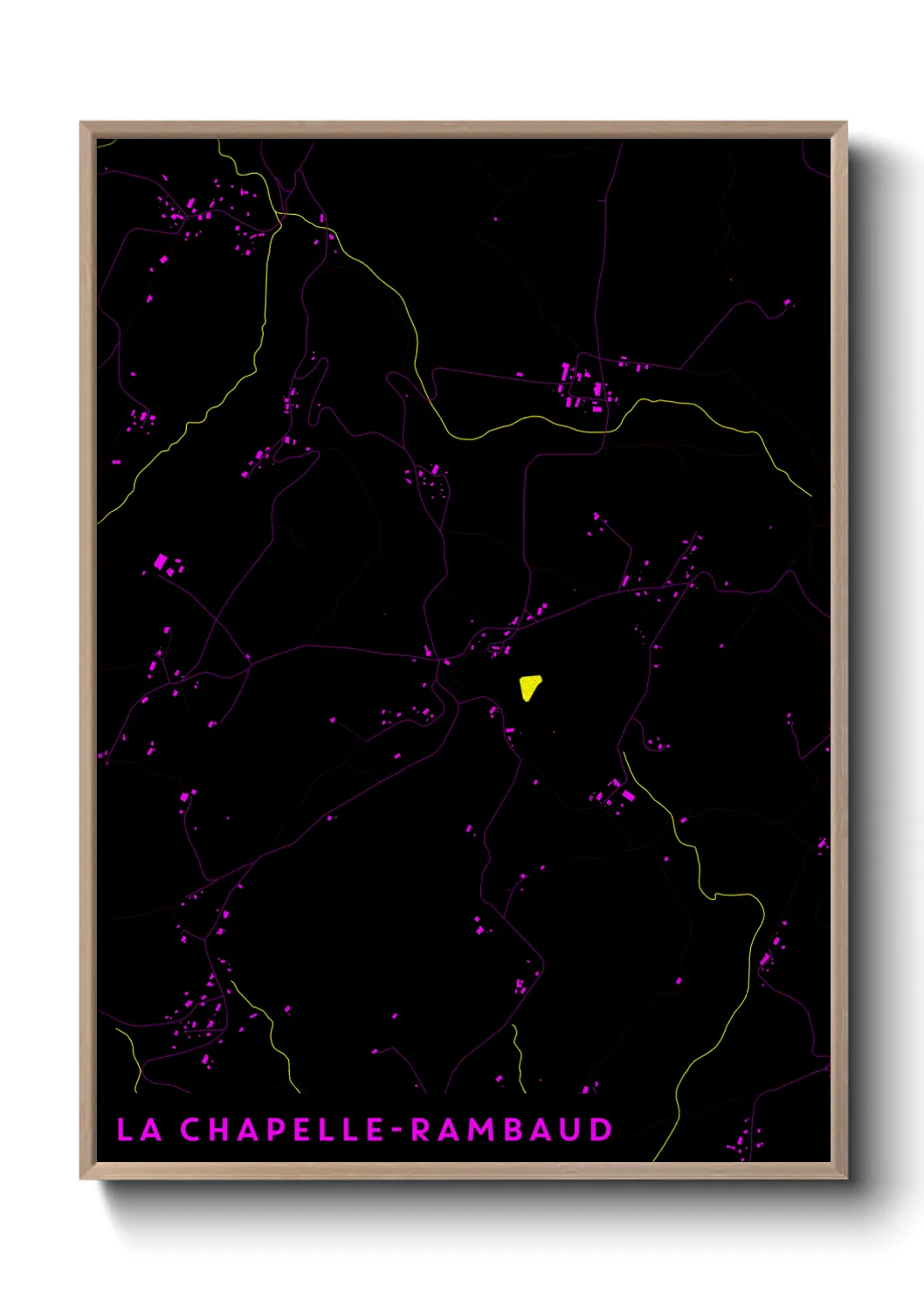 Une affiche de carte sur La Chapelle-Rambaud