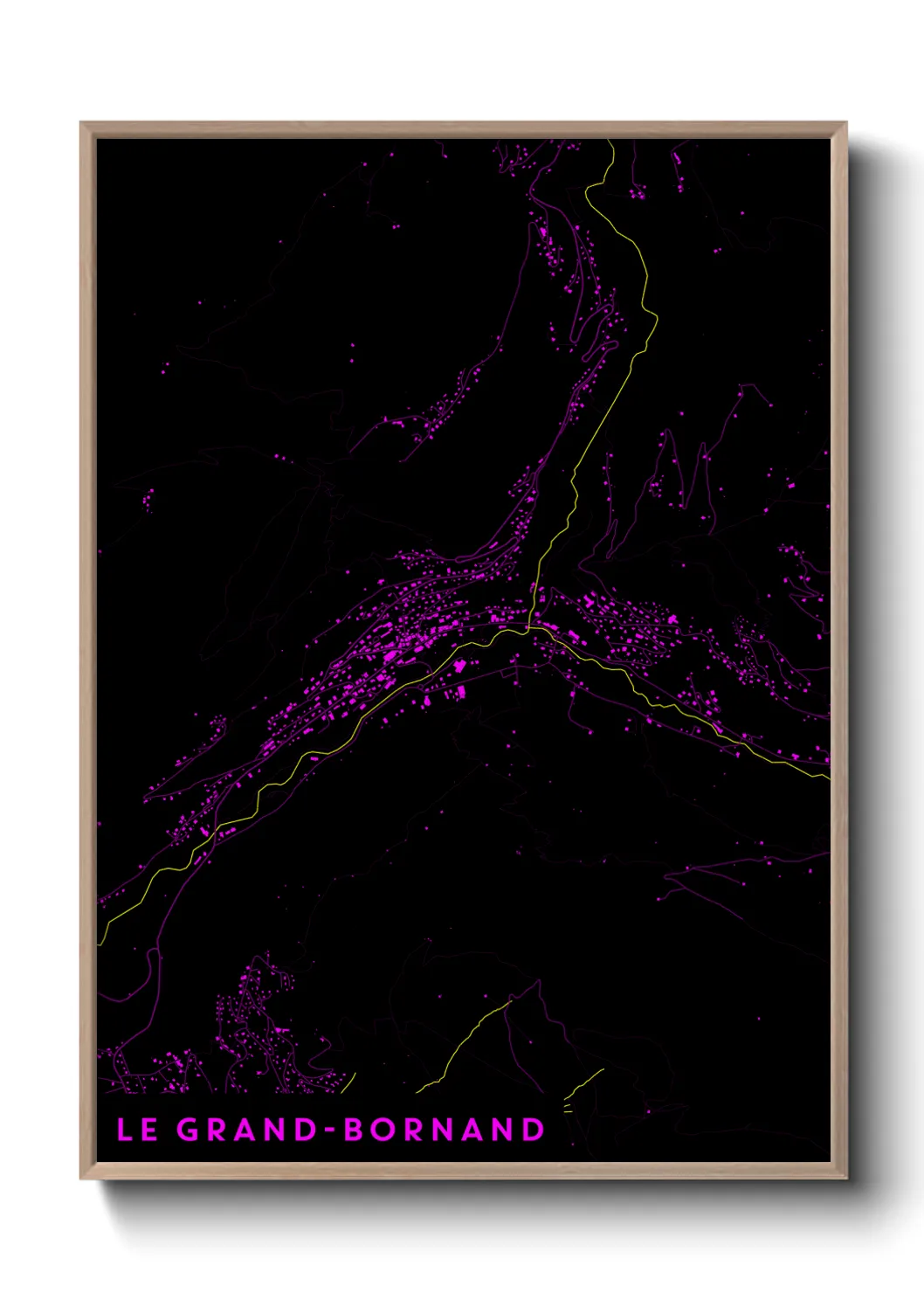 Une affiche de carte sur Le Grand-Bornand