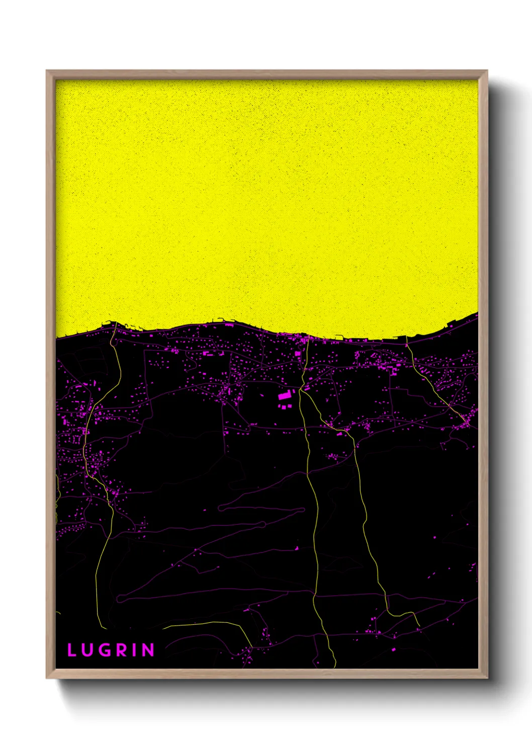 Une affiche de carte sur Lugrin