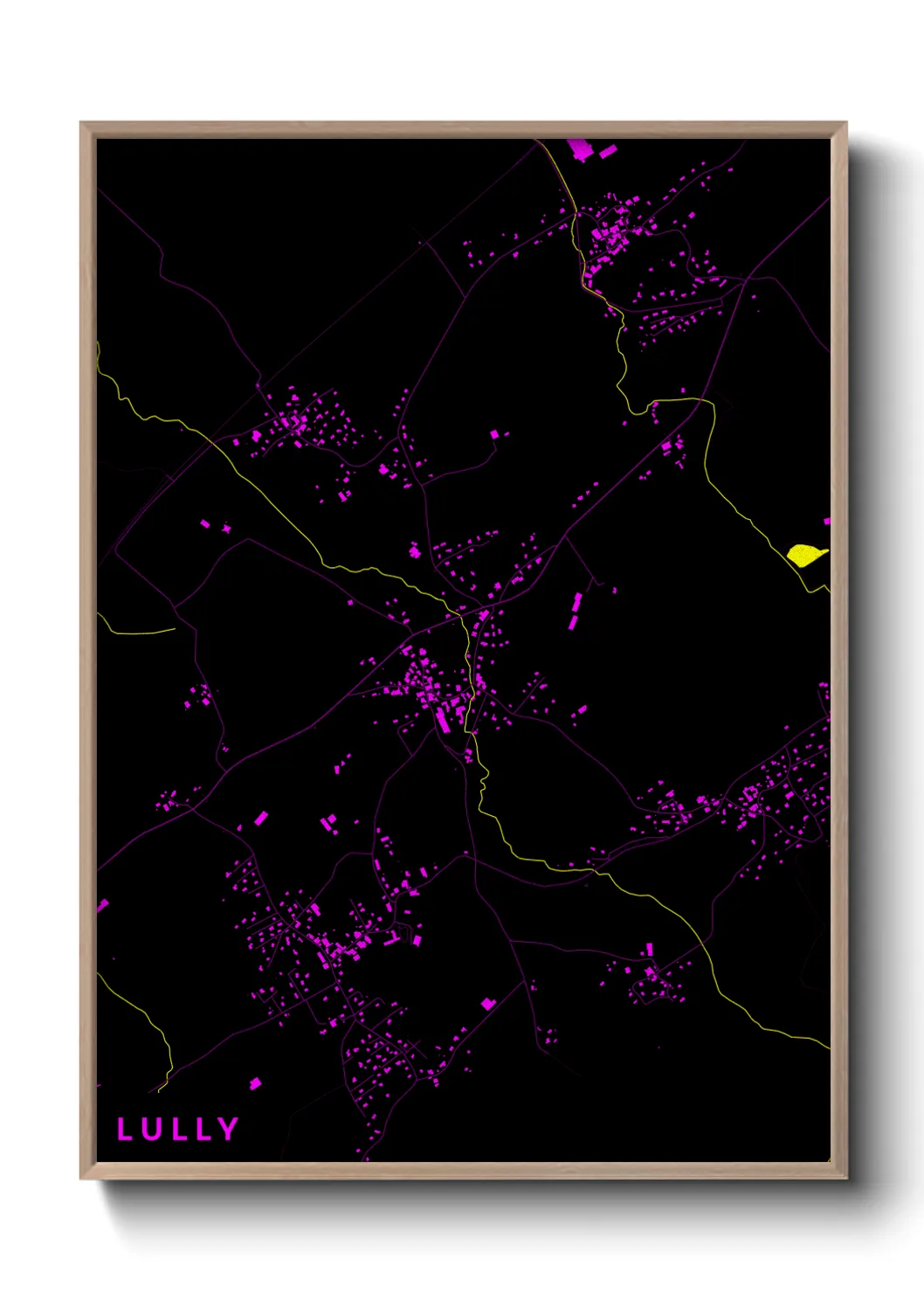 Une affiche de carte sur Lully