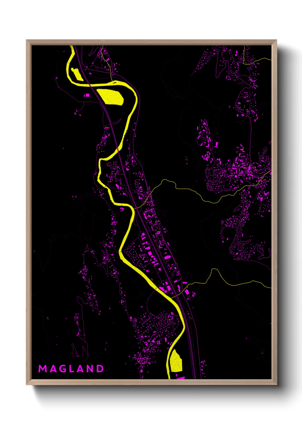 Une affiche de carte sur Magland