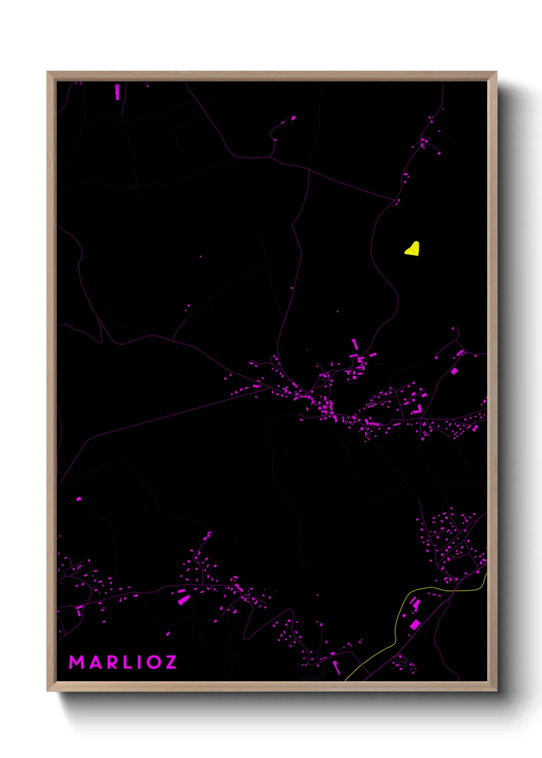 Une affiche de carte sur Marlioz