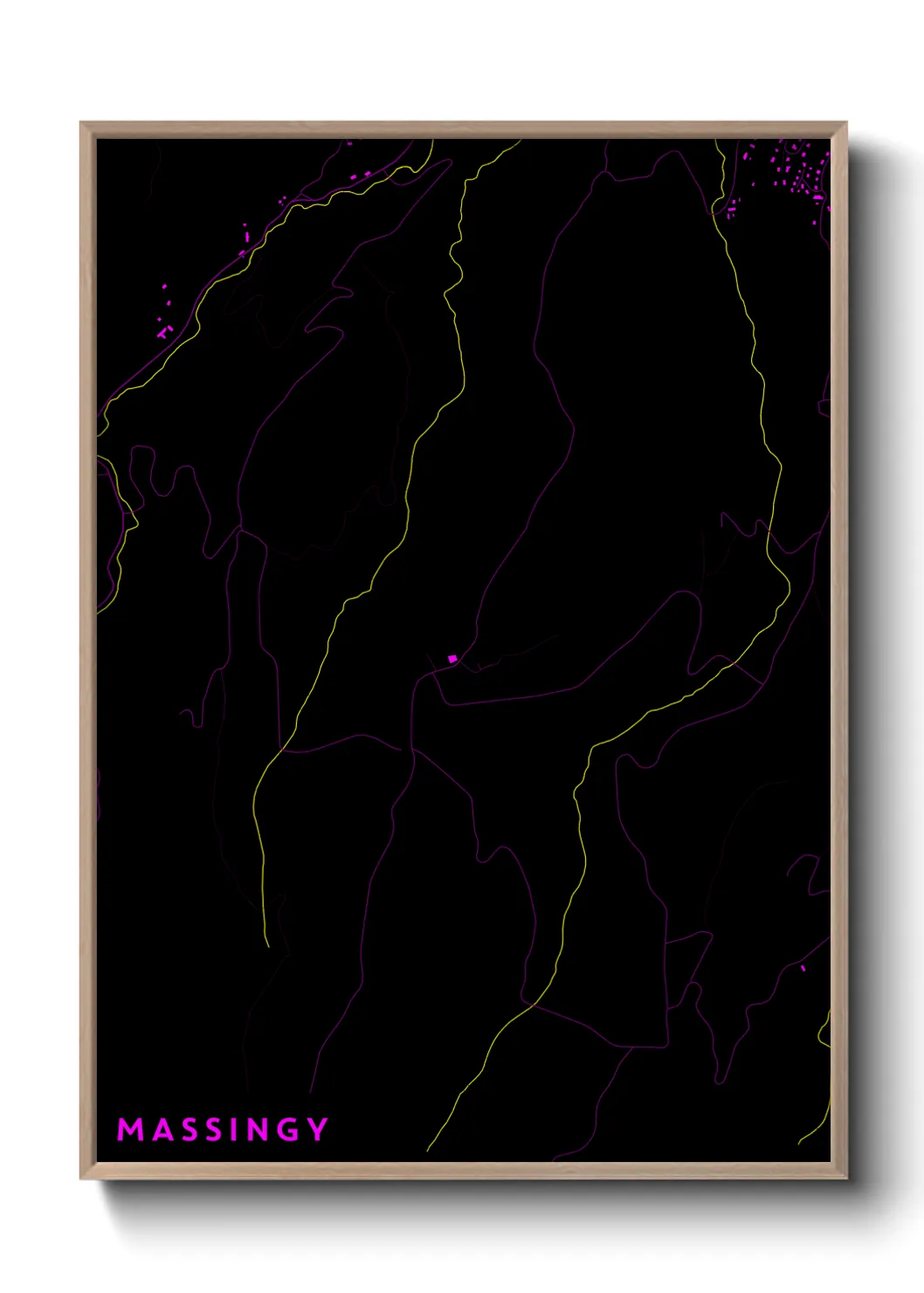 Une affiche de carte sur Massingy