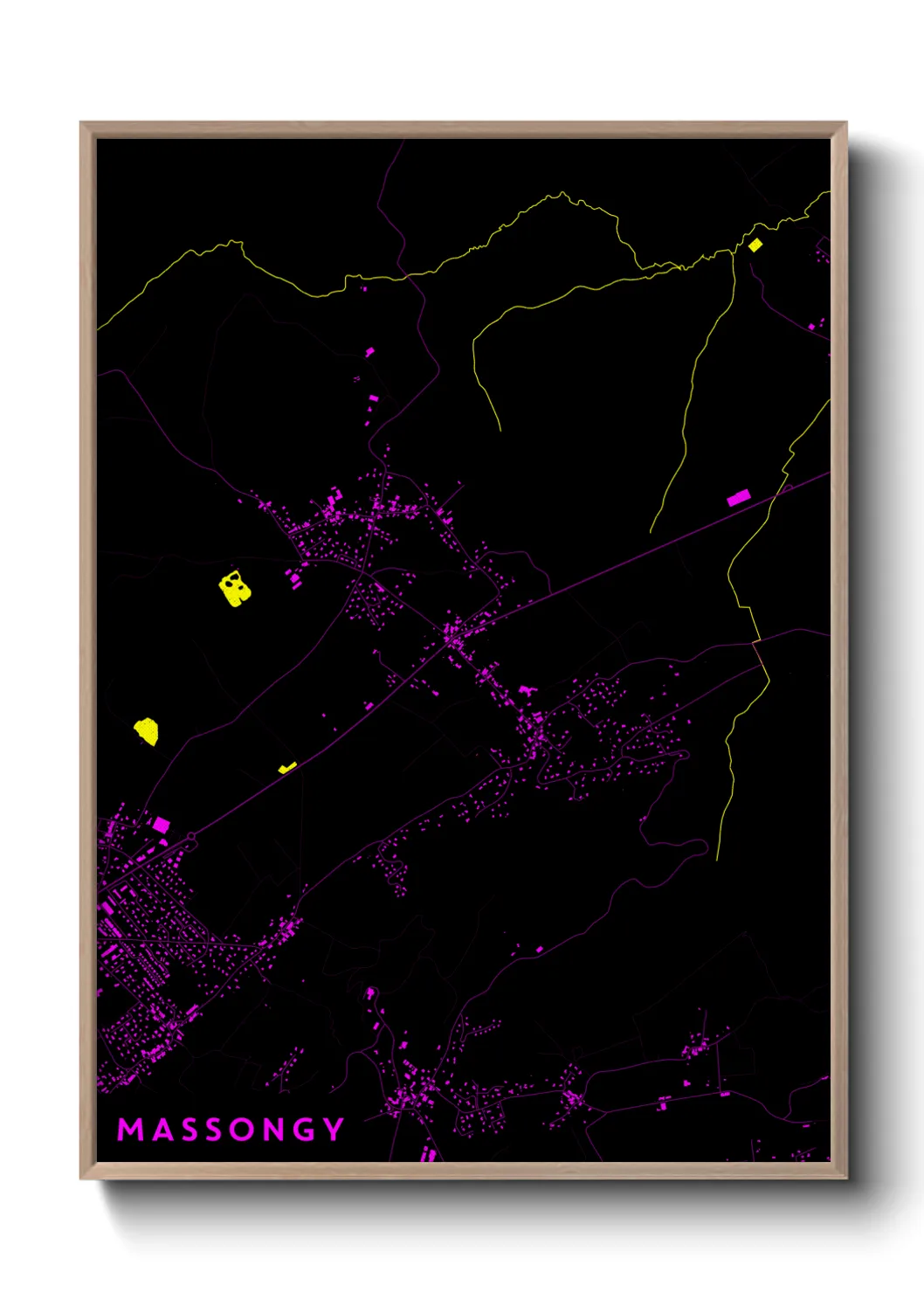 Une affiche de carte sur Massongy