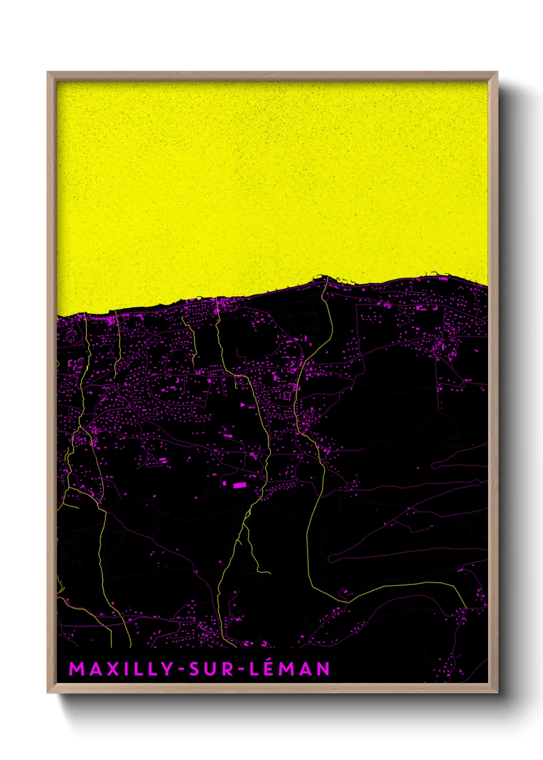 Un poster carteMaxilly-sur-Léman