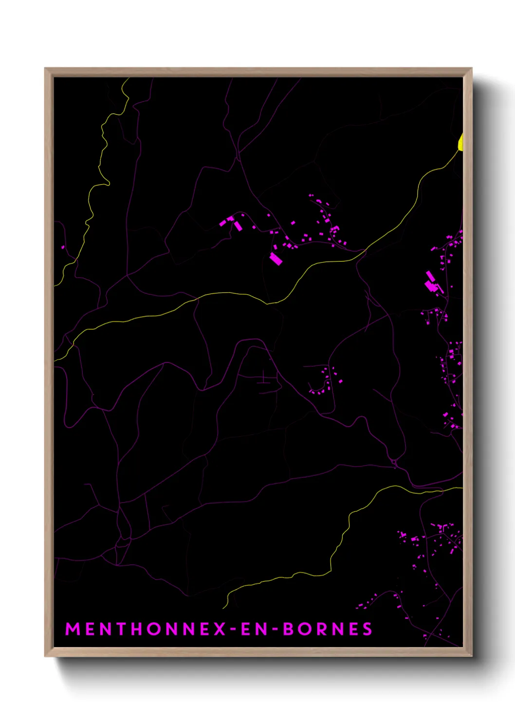 Une affiche de carte sur Menthonnex-en-Bornes