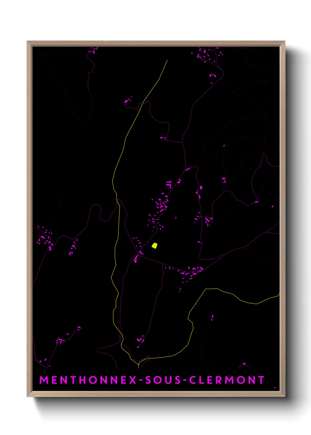 Une affiche de carte sur Menthonnex-sous-Clermont
