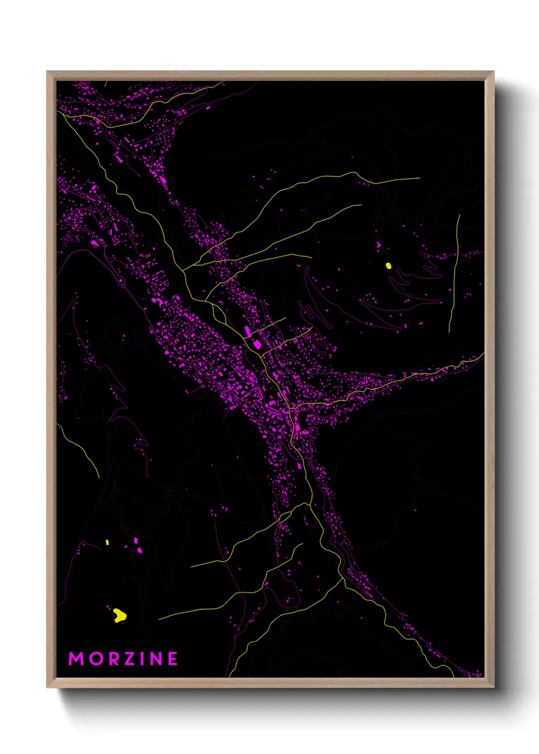 Une affiche de carte sur Morzine