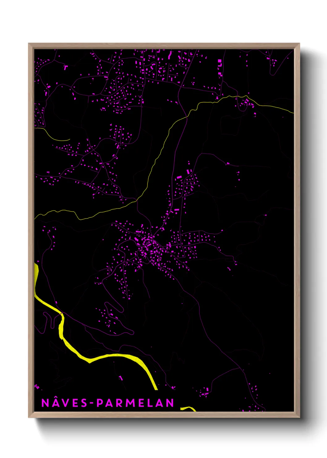 Une affiche de carte sur Nâves-Parmelan