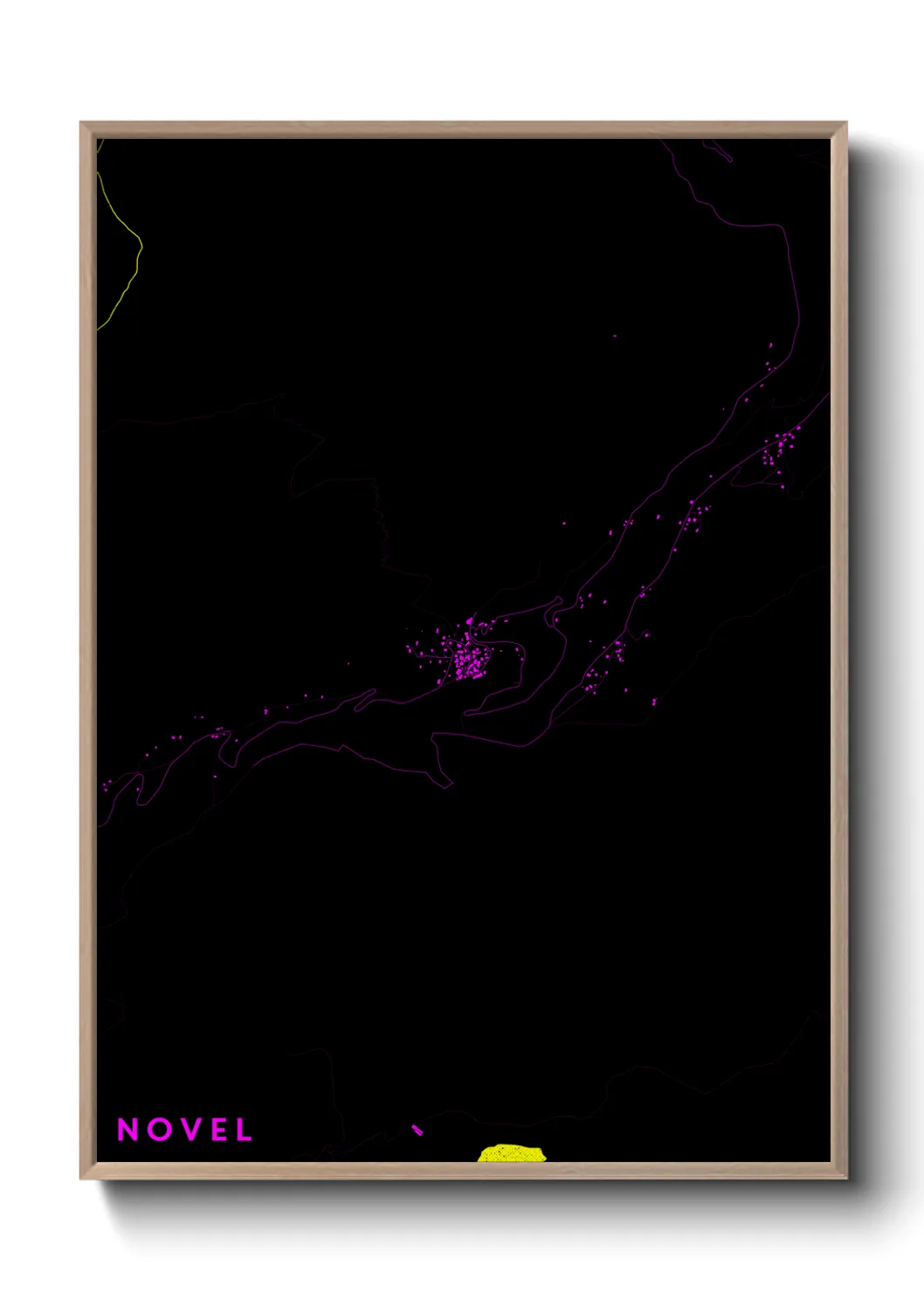 Une affiche de carte sur Novel