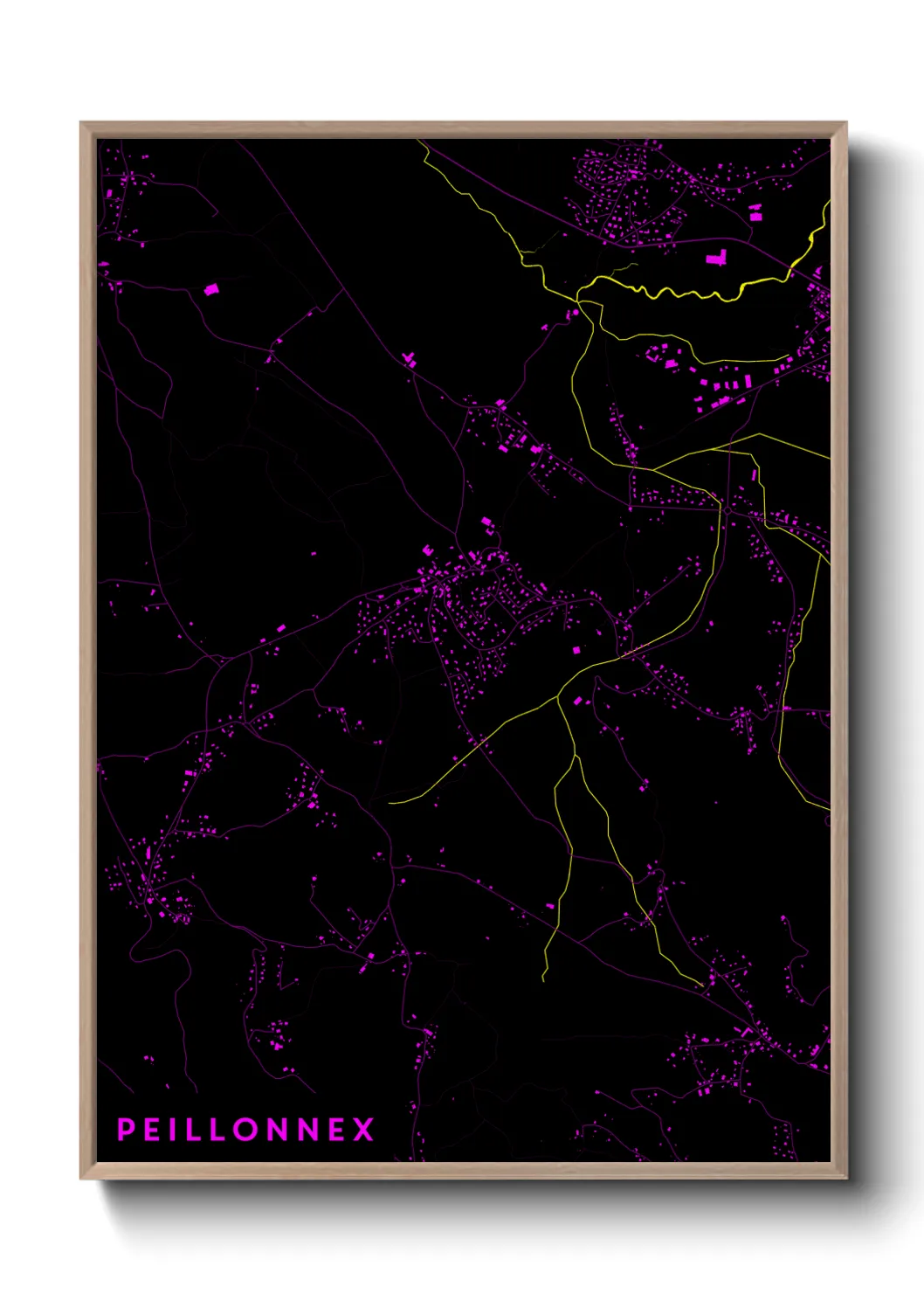 Une affiche de carte sur Peillonnex