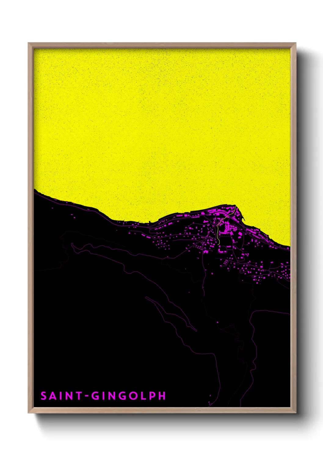 Une affiche de carte sur Saint-Gingolph