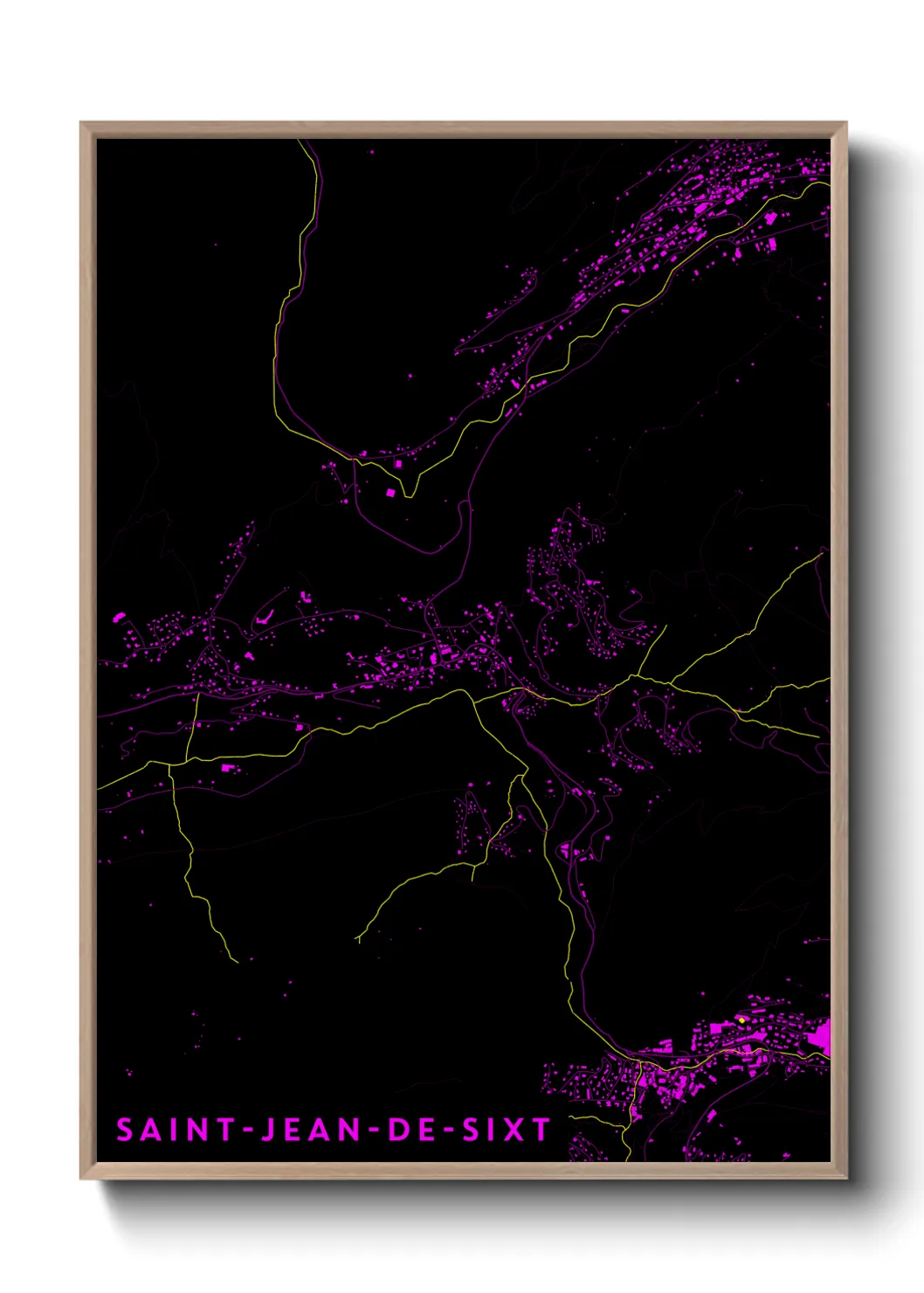Une affiche de carte sur Saint-Jean-de-Sixt