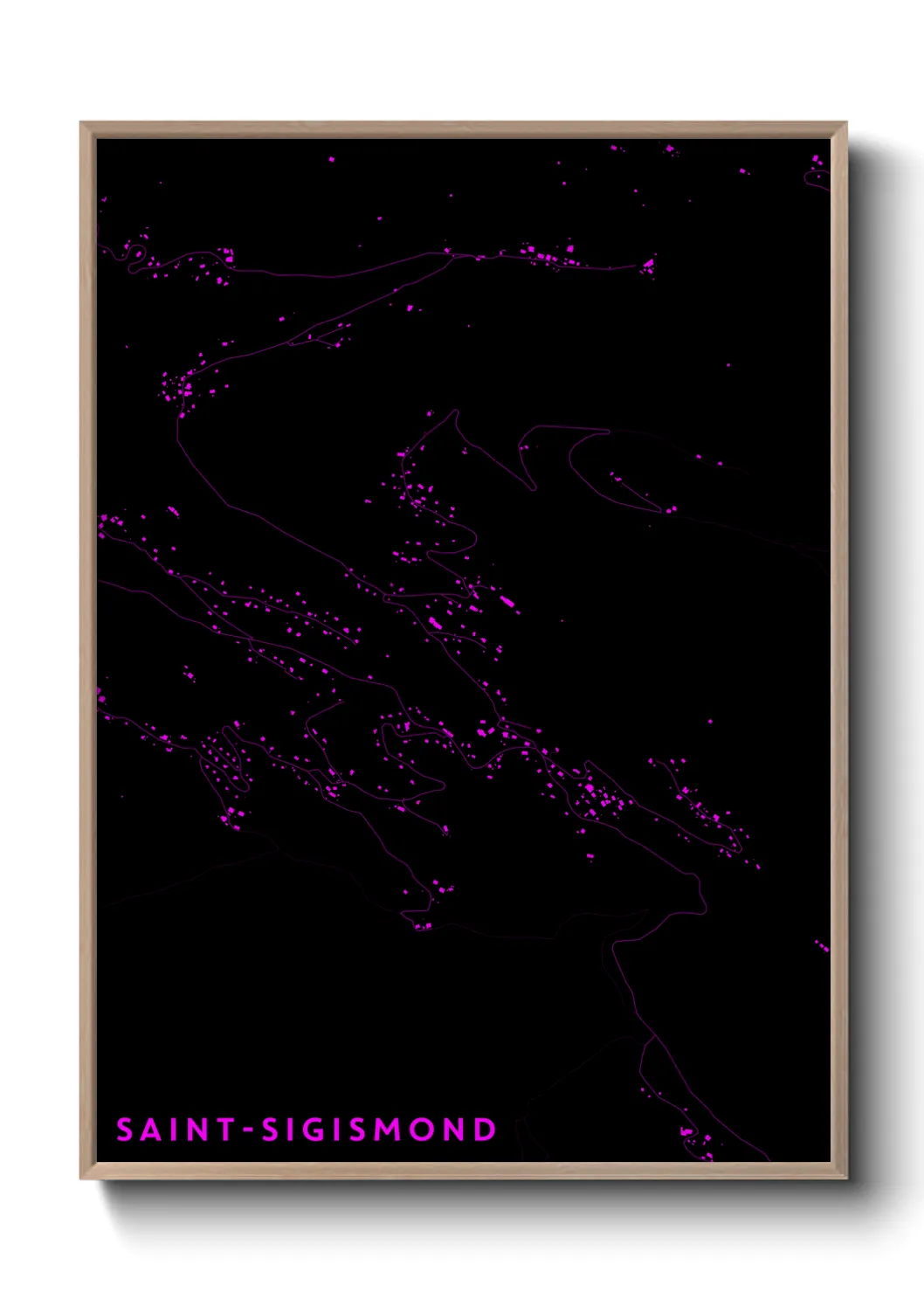 Une affiche de carte sur Saint-Sigismond