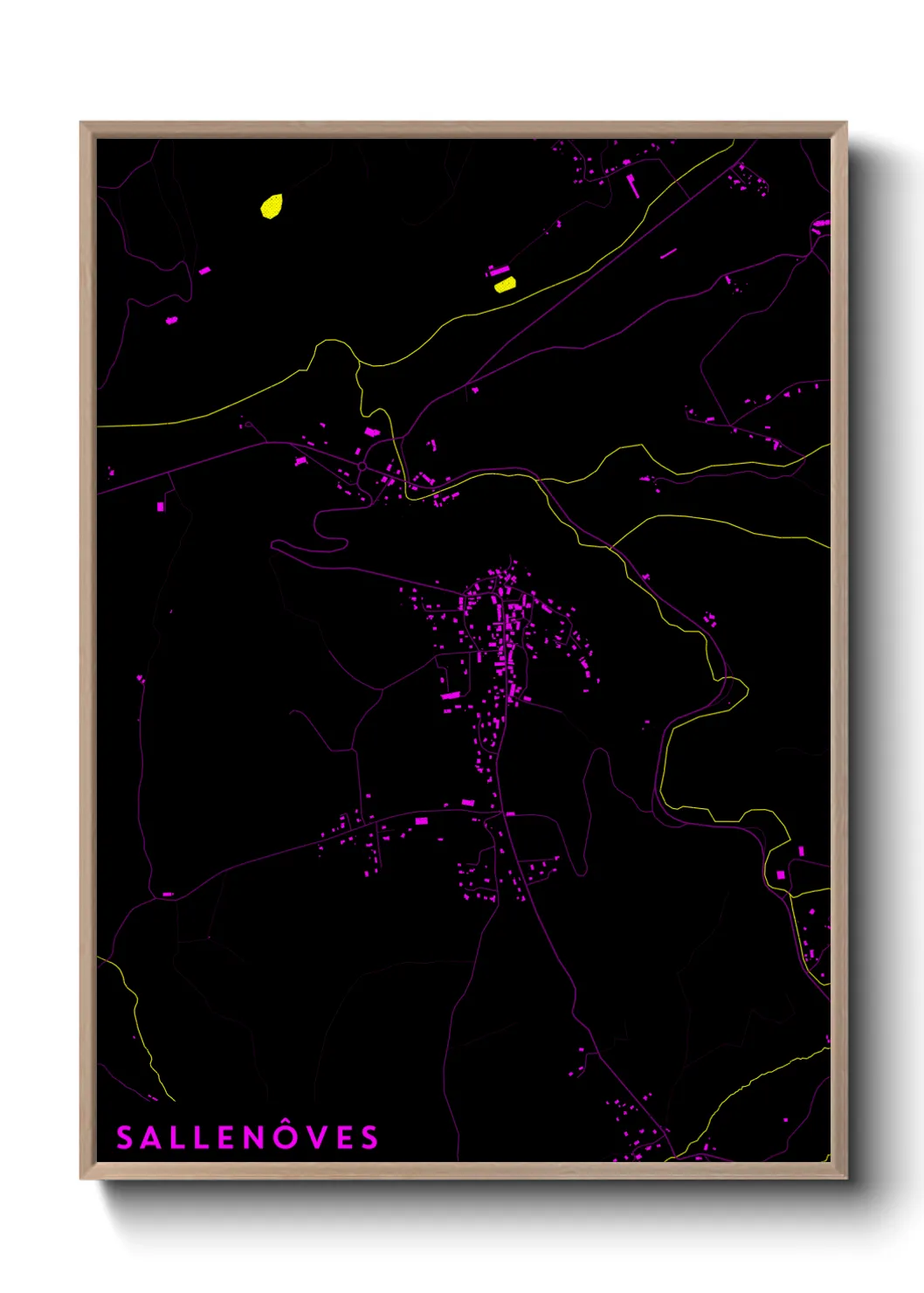 Une affiche de carte sur Sallenôves