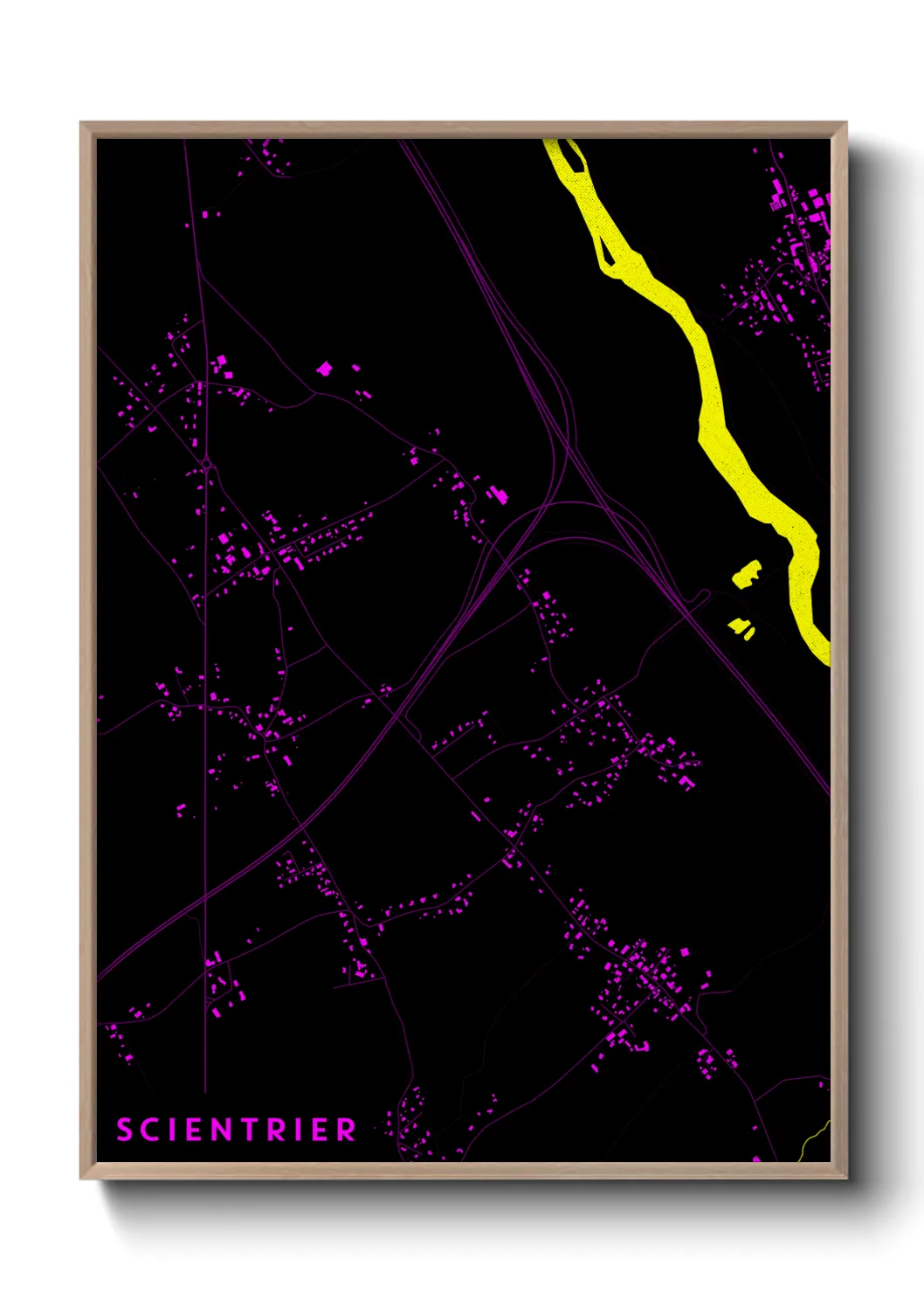 Une affiche de carte sur Scientrier