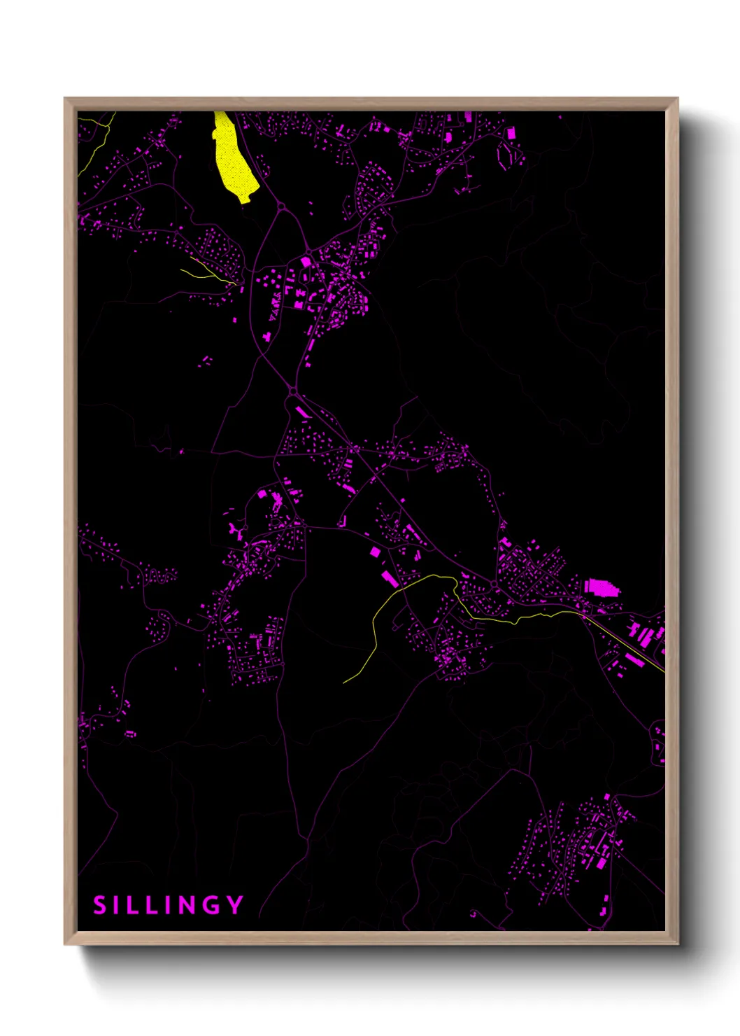 Une affiche de carte sur Sillingy