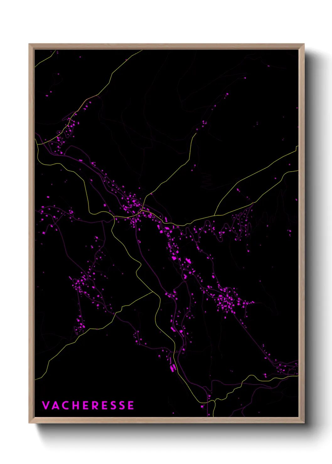 Une affiche de carte sur Vacheresse