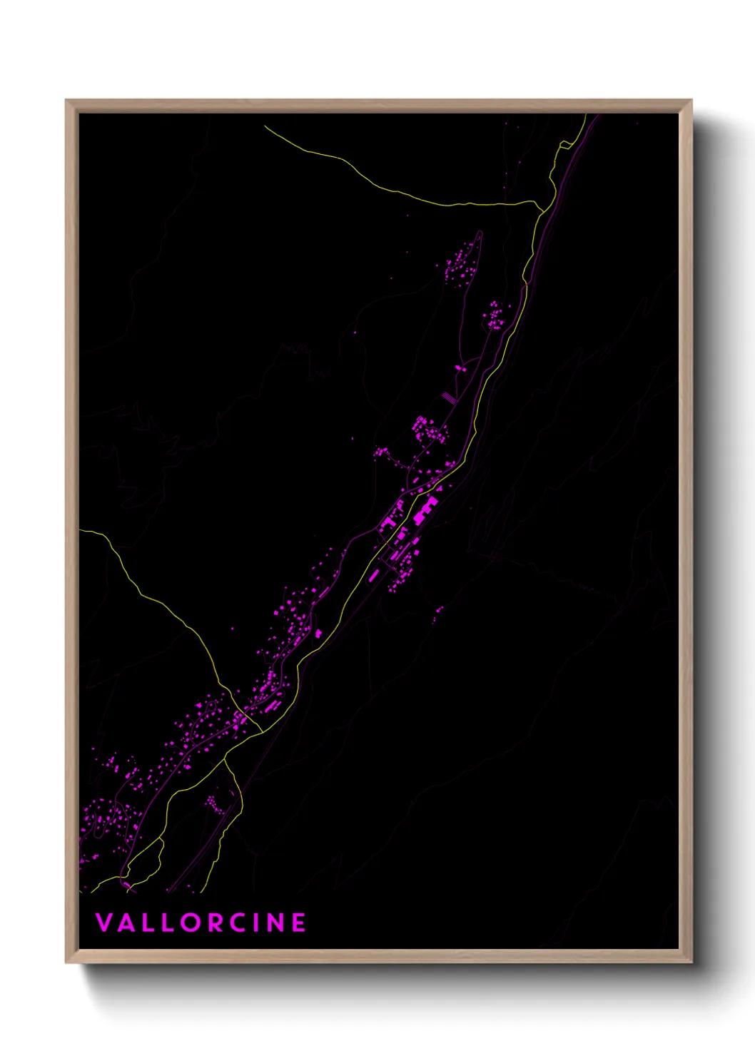 Une affiche de carte sur Vallorcine