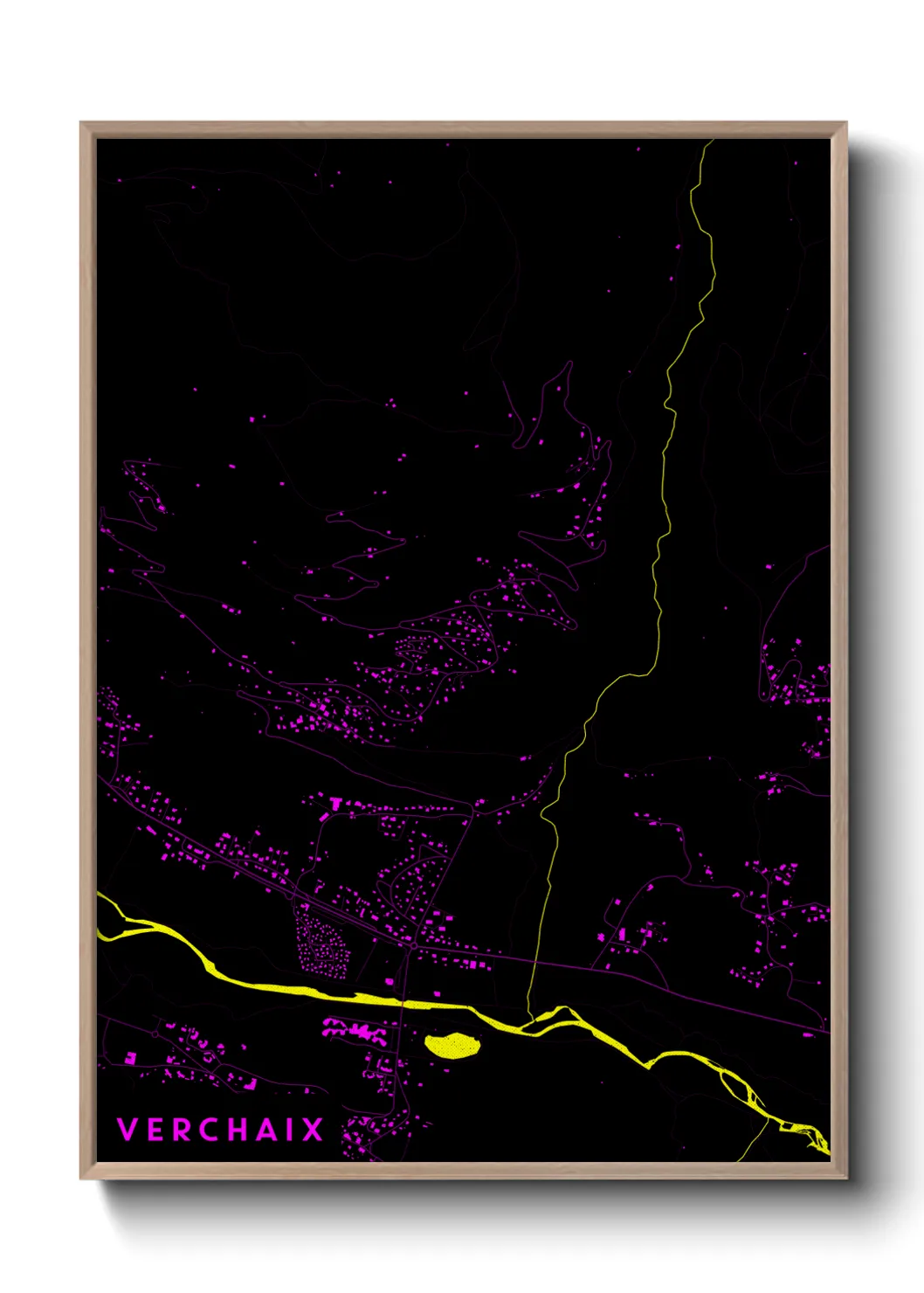 Une affiche de carte sur Verchaix