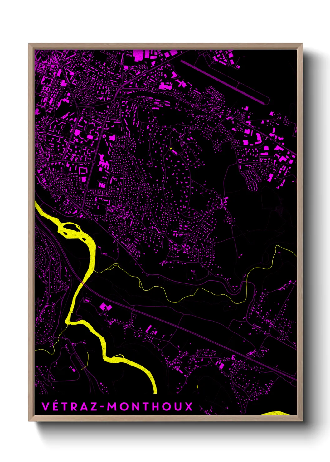 Une affiche de carte sur Vétraz-Monthoux