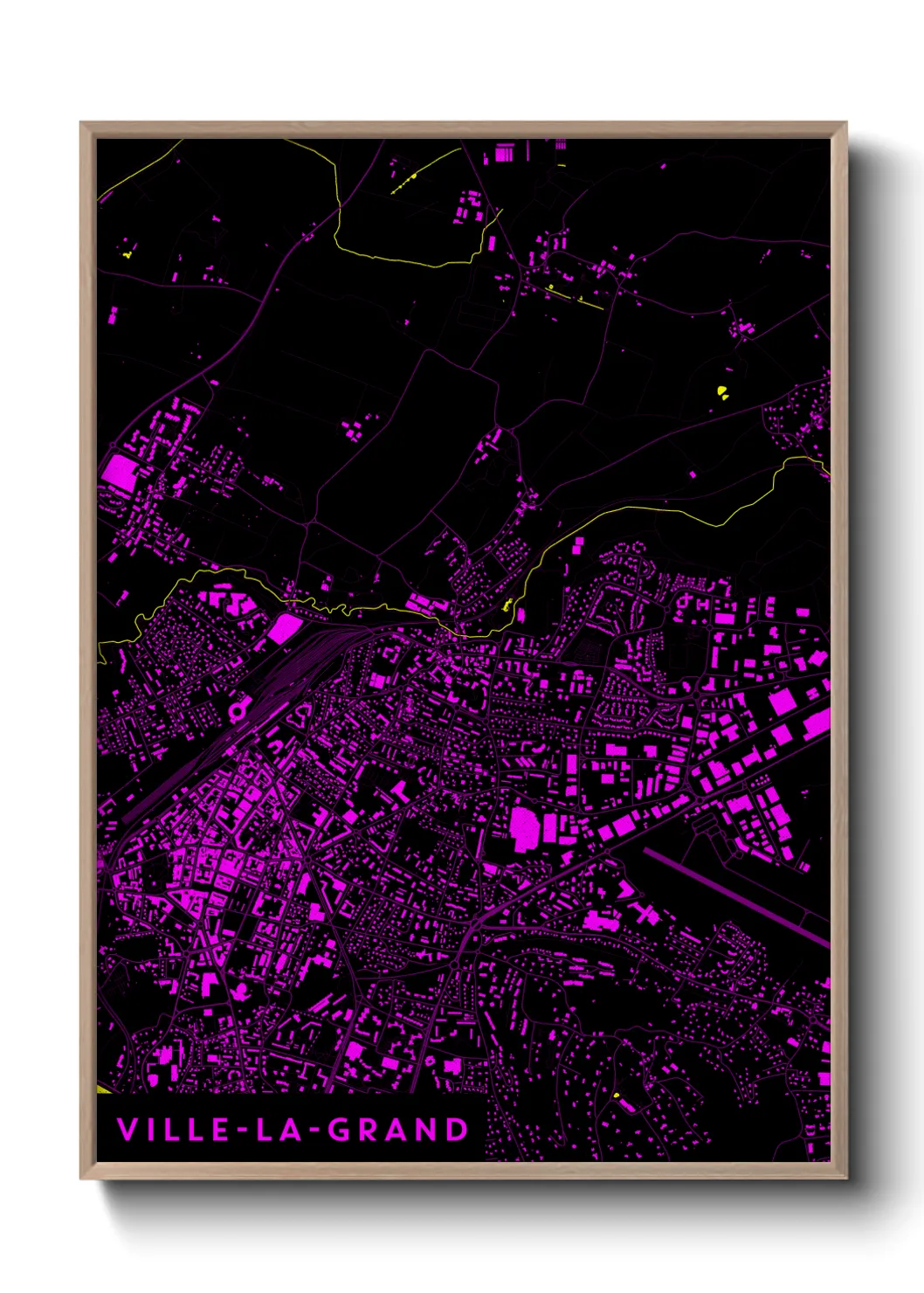 Une affiche de carte sur Ville-la-Grand