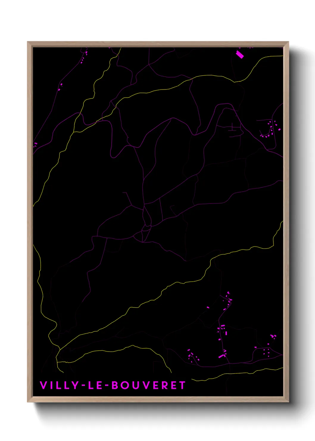 Une affiche de carte sur Villy-le-Bouveret