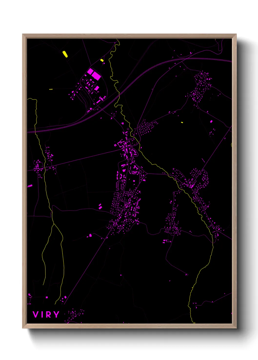 Une affiche de carte sur Viry