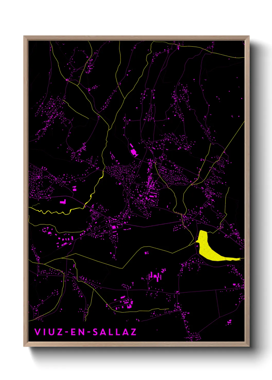 Une affiche de carte sur Viuz-en-Sallaz