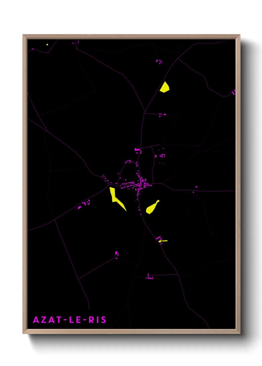 Une affiche de carte sur Azat-le-Ris