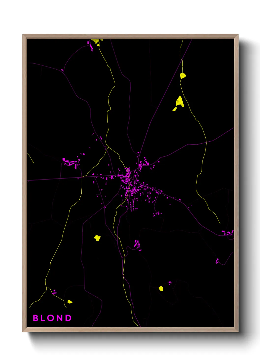 Une affiche de carte sur Blond