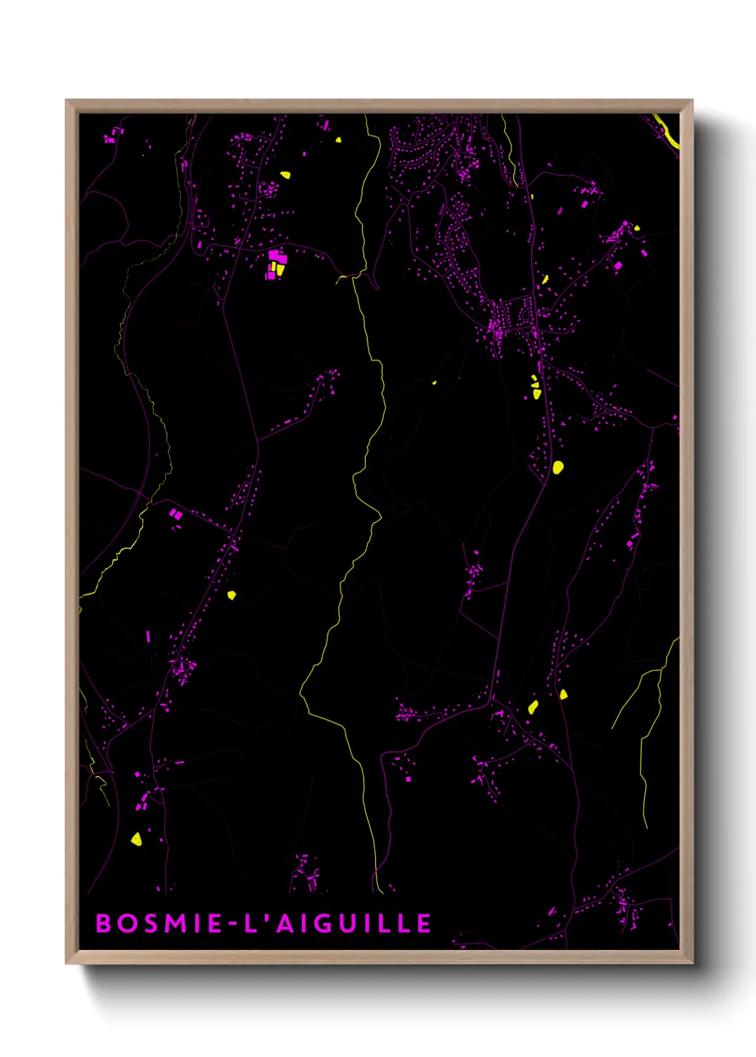 Une affiche de carte sur Bosmie-l'Aiguille